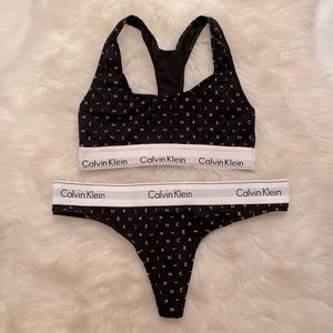 Calvin Klein Sports bra and Thong